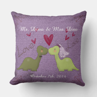 Cojín decorativo Boda de dinosaurios