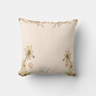 Cojín Decorativo Boda de Flores Vintage