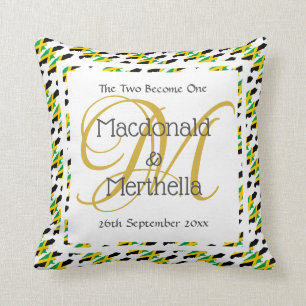 Cojín Decorativo Boda DE JAMAICA KEEPSAKE Dos se convierten en un P