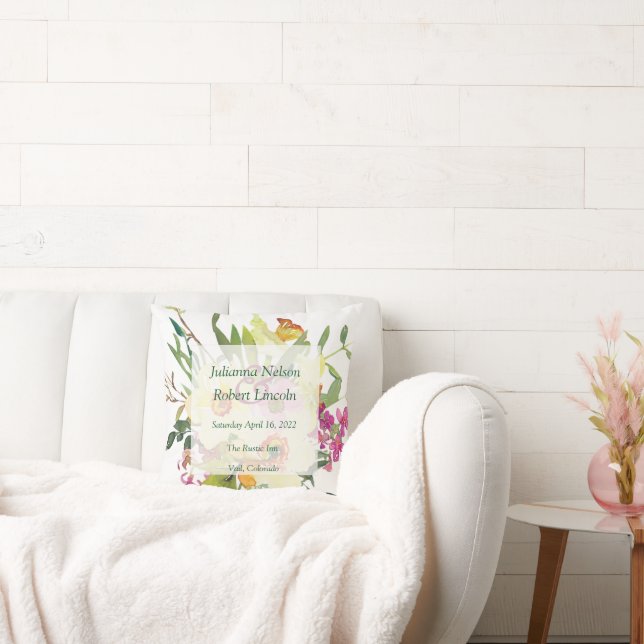 Cojín Decorativo Boda de ramo de primavera (Sofá)