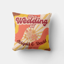 Cojín Decorativo Boda de Vintage Retro Vibes
