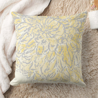 Cojín Decorativo Boda del iris amarillo en llamas Dahlia