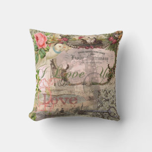 Cojín Decorativo Boda elegante vintage matrimonio antiguo vintage