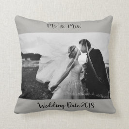 Cojín Decorativo Boda en Blanco y Negro