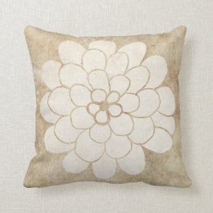Cojín Decorativo Boda floral de Dahlia blanco