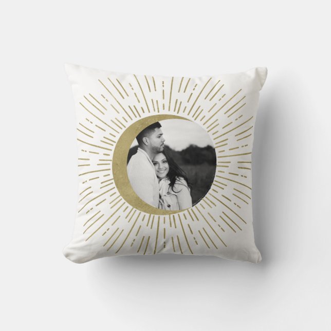 Cojín Decorativo Boda fotográfico de la luna de luz celestial blanc (Anverso)