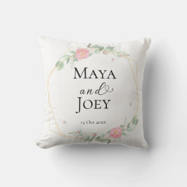 Cojín Decorativo Boda geométrico Rosa romántico