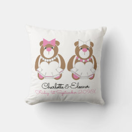 Cojín Decorativo Boda lesbiana Teddy Bear Bries regalo