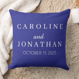 Cojín Decorativo Boda moderna elegante con nombre personalizado