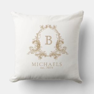 Cojín Decorativo Boda Monograma del Personalizado del favorito de l