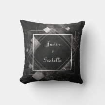 Boda negro elegante geométrico de aplastamiento ce