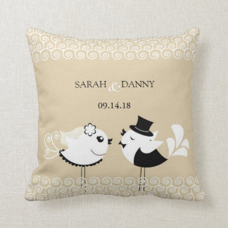 Cojín Decorativo Boda Novia y Aves Groom Pillow