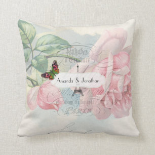 Cojín Decorativo Boda Vintage Shabby-Chic Rosa París Rosa Personali