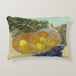 Cojín Decorativo Bodegón de naranjas limones guantes azules de Van 