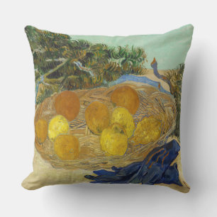 Cojín Decorativo Bodegón de naranjas limones guantes azules de Van