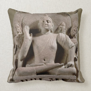 Cojín Decorativo Bodhisattva asentado, Mathura (piedra arenisca