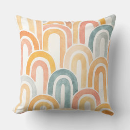 Cojín Decorativo Bohemian arch fish scale painted pattern