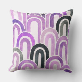 Cojín Decorativo Bohemian arch fish scale painted pattern