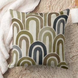 Cojín Decorativo Bohemian arch fish scale painted pattern