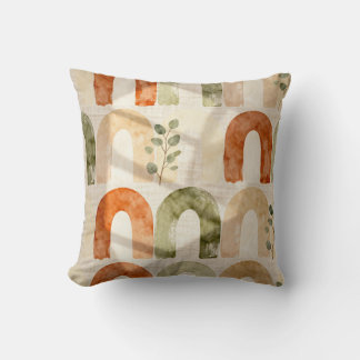 Cojín Decorativo Bohemian Arch Watercolor Throw Pillow 
