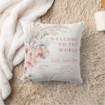 Boho Baby Girl Nacimientos Stats Pillow