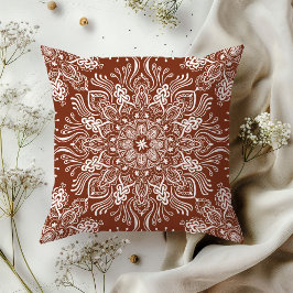 Cojín Decorativo Boho Barkley Mandala Russet Red
