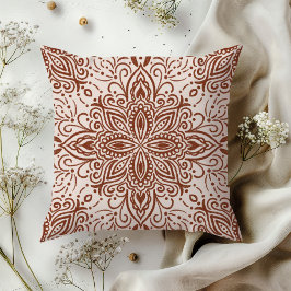 Cojín Decorativo Boho Barrett Mandala russet red