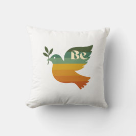 Cojín Decorativo Boho Be Peace Retro Holiday Throw Pillow