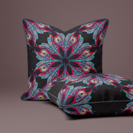 Cojín Decorativo Boho Bloom en Café Marrón