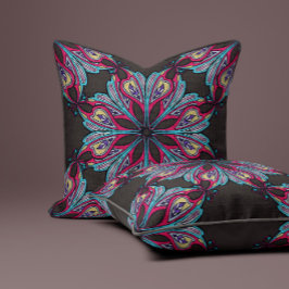 Cojín Decorativo Boho Bloom en Mocha Marrón