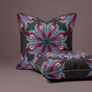Cojín Decorativo Boho Bloom en Mocha Marrón