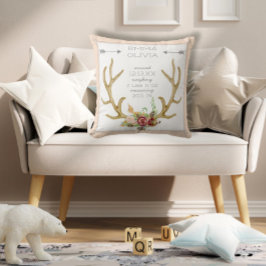 Cojín Decorativo BOHO Bohemian Deer Antler Floral Baby Stat