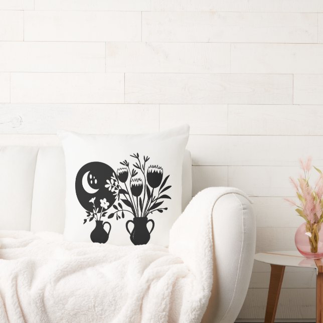 Cojín Decorativo Boho bohemian floral sun moon (Sofá)