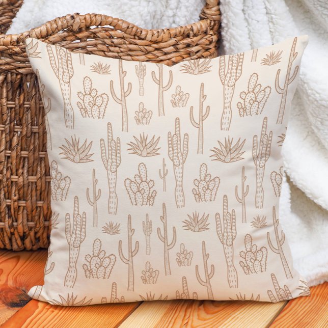 Cojín Decorativo Boho Cactus Western Southern Desert Warm Neutral (Subido por el creador)