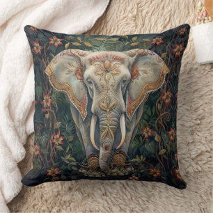 Cojín Decorativo Boho Chic Elefante Decoración Bohemia para el Hoga