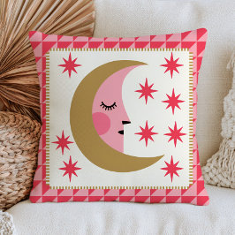 Cojín Decorativo Boho Chic Media Luna Estética Celestial Retro