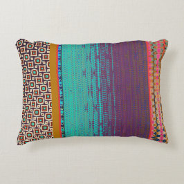 Cojín decorativo boho de diseño moderno y colorido