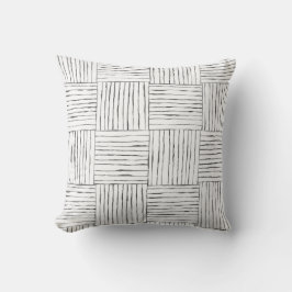 Cojín decorativo Boho de etnia negra y blanca