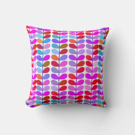 Cojín decorativo Boho de patrón de hojas coloridas