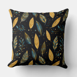 Cojín Decorativo Boho deja siena verde azulada