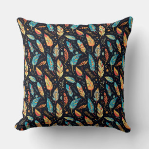 Cojín Decorativo Boho deja una siena roja azul