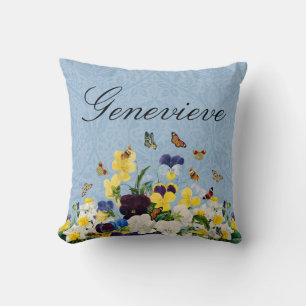 Cojín Decorativo Boho Elegante Primavera Pensamientos Narcisos Mari