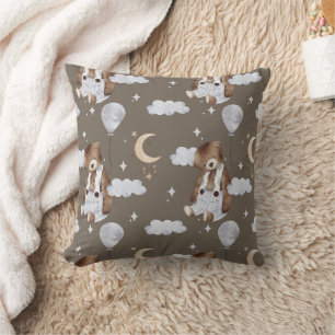 Cojín Decorativo Boho en Neutral: Bebés en guardería de Blues