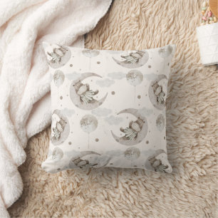Cojín Decorativo Boho en Neutral: Nursera de Hippos para el bebé du