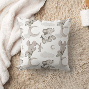 Cojín Decorativo Boho en Neutral: Pilares elefantes bebés
