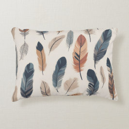Cojín Decorativo Boho Feather Pattern Throw Pillow 