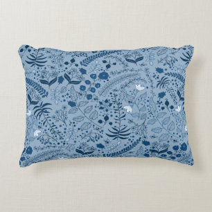 Cojín Decorativo Boho Floral   Beautiful Classic Blue