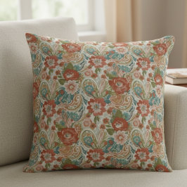 Cojín Decorativo Boho Floral Pillow - Retro Paisley Design