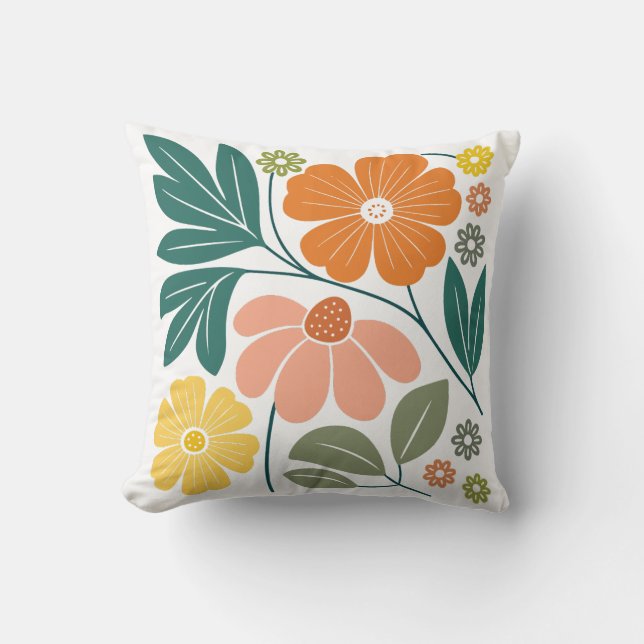 Cojín Decorativo Boho Flowers (Anverso)