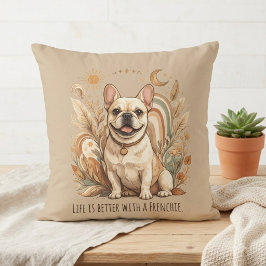 Cojín Decorativo Boho French Bulldog Sol y Luna